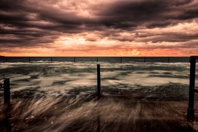 The waves lapping at sunset
